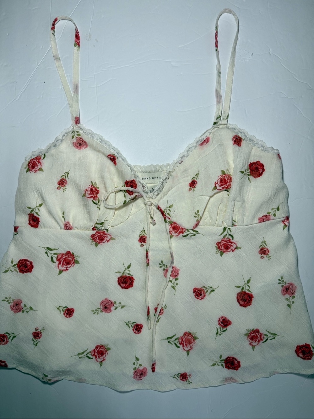 Land of the Free Los Angeles Floral Rose Lace Cami Top - Size M - New